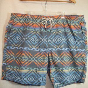 George, Aztec Print Men's 2XL Swim trunks